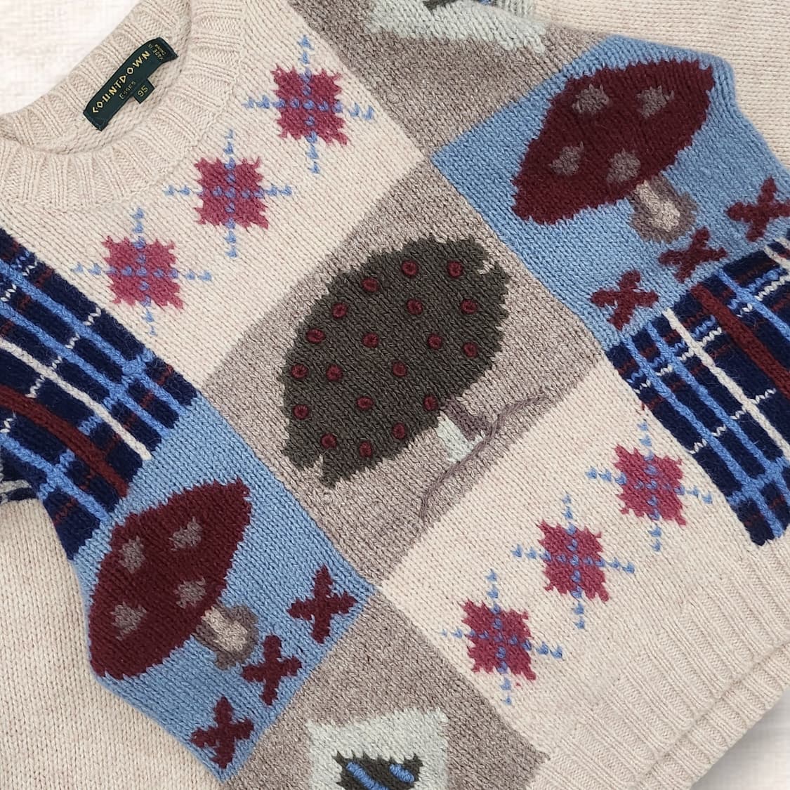 COUNTDOWN 카운트다운 빈티지 울 패턴 니트 상품이미지5