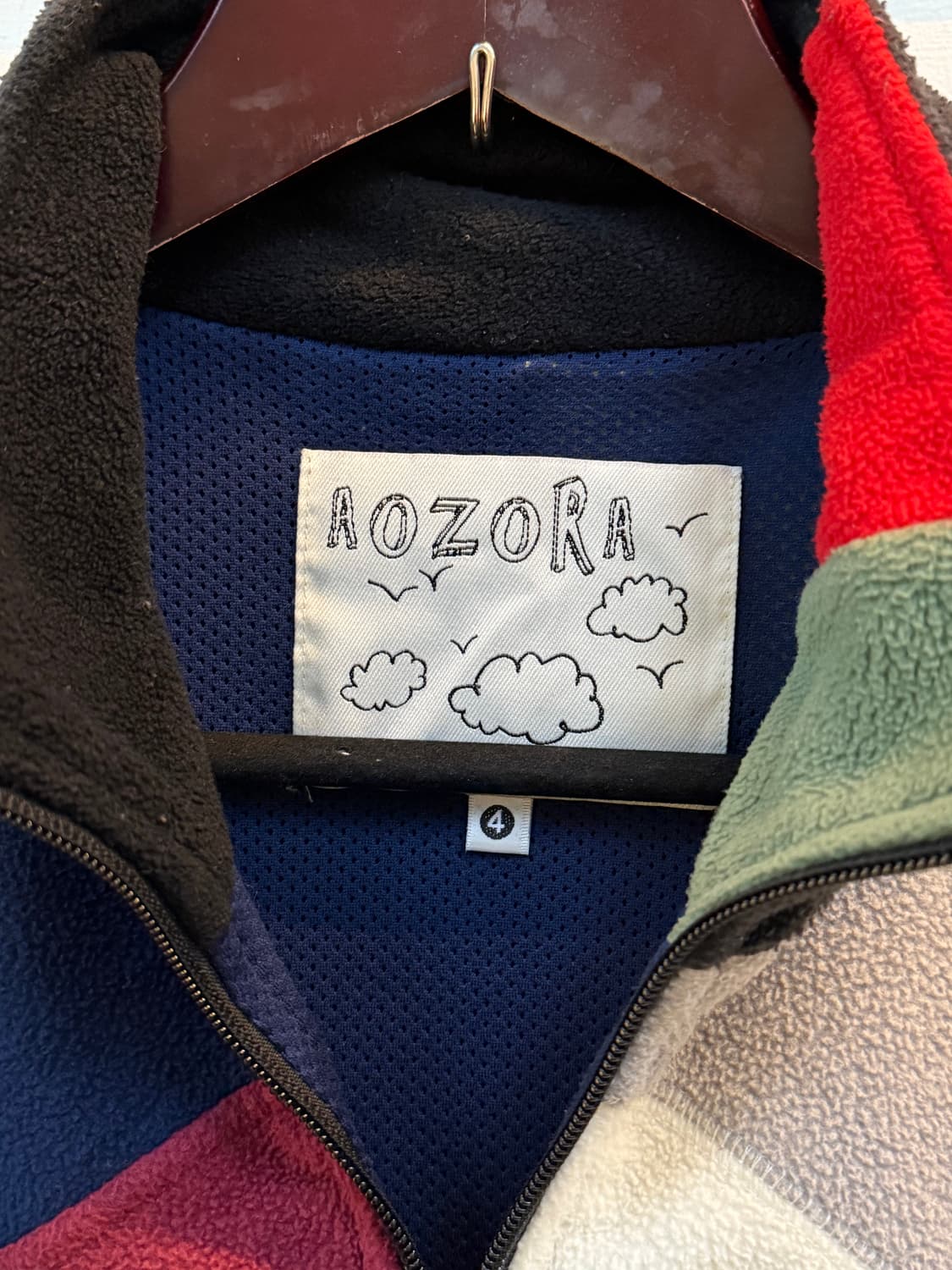 Aozora blue heaven 패치워크 업사이클링 후리스 4 상품이미지3