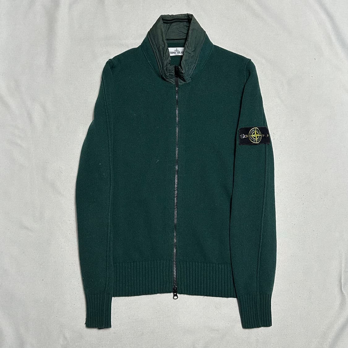 M 스톤아일랜드 딥그린 나일론 니트 집업 상품이미지2