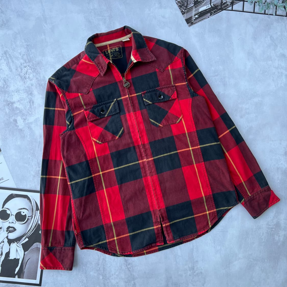 리바이스(Levi's) 타탄 체크 셔츠 집업 자켓 상품이미지1