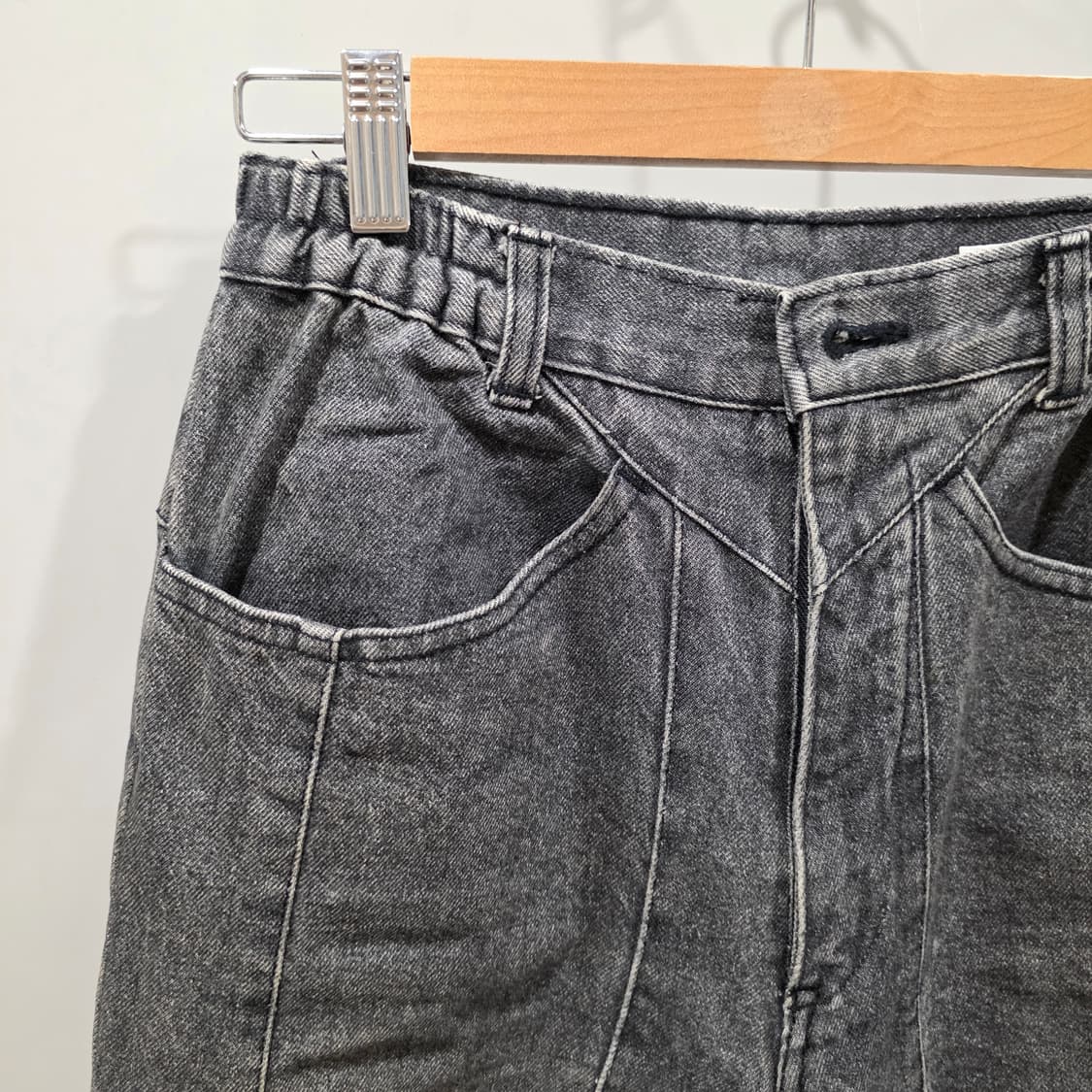 세실렌 하이웨이스트 여성 빈티지 데님 팬츠 상품이미지2