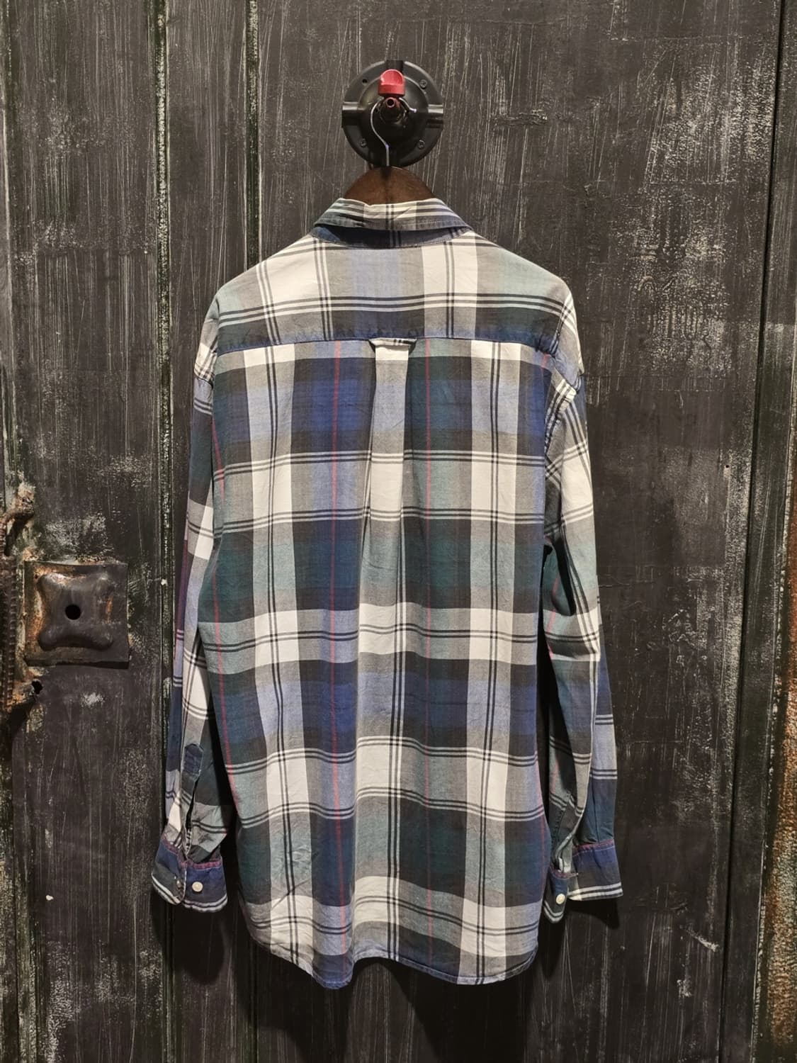 90s NAIVE HAWAII PLANET EARTH PlaidShirt 상품이미지7