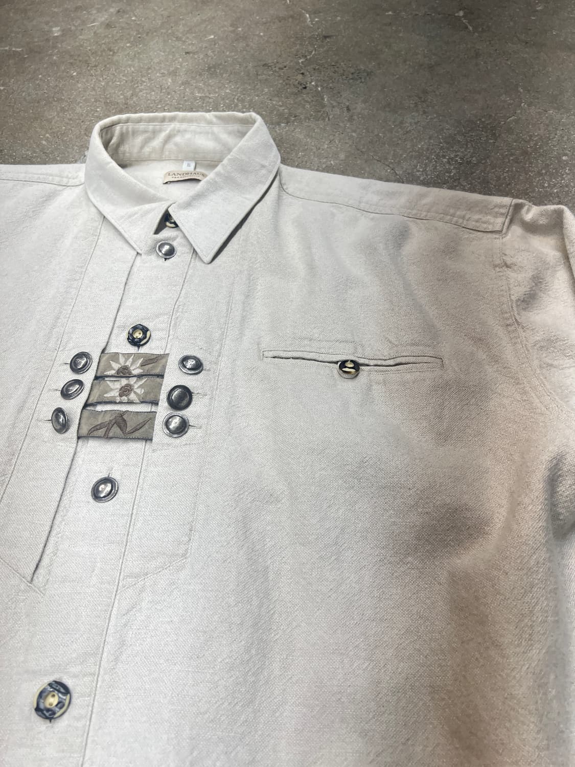 C&A 빈티지 리넨-코튼 트라흐텐 셔츠 상품이미지3