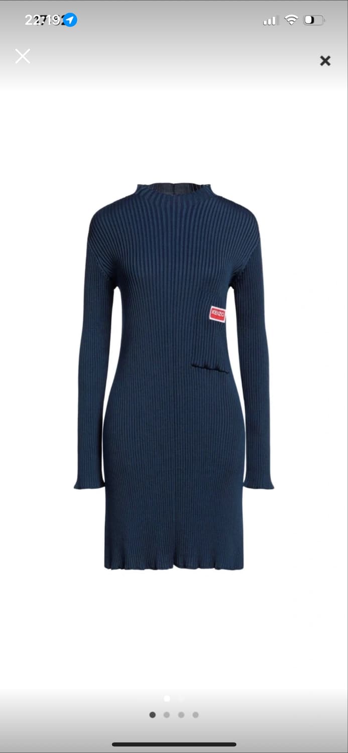 새상품) Kenzo 겐조 네이비 리브드 원피스 상품이미지1