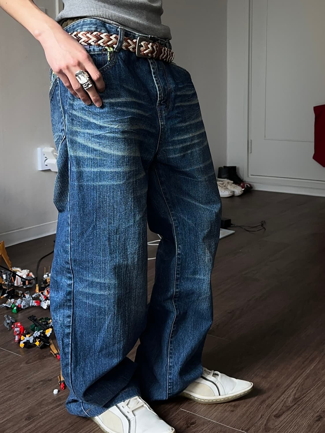 GAM 플로럴 루즈 스트레이트 진 상품이미지2