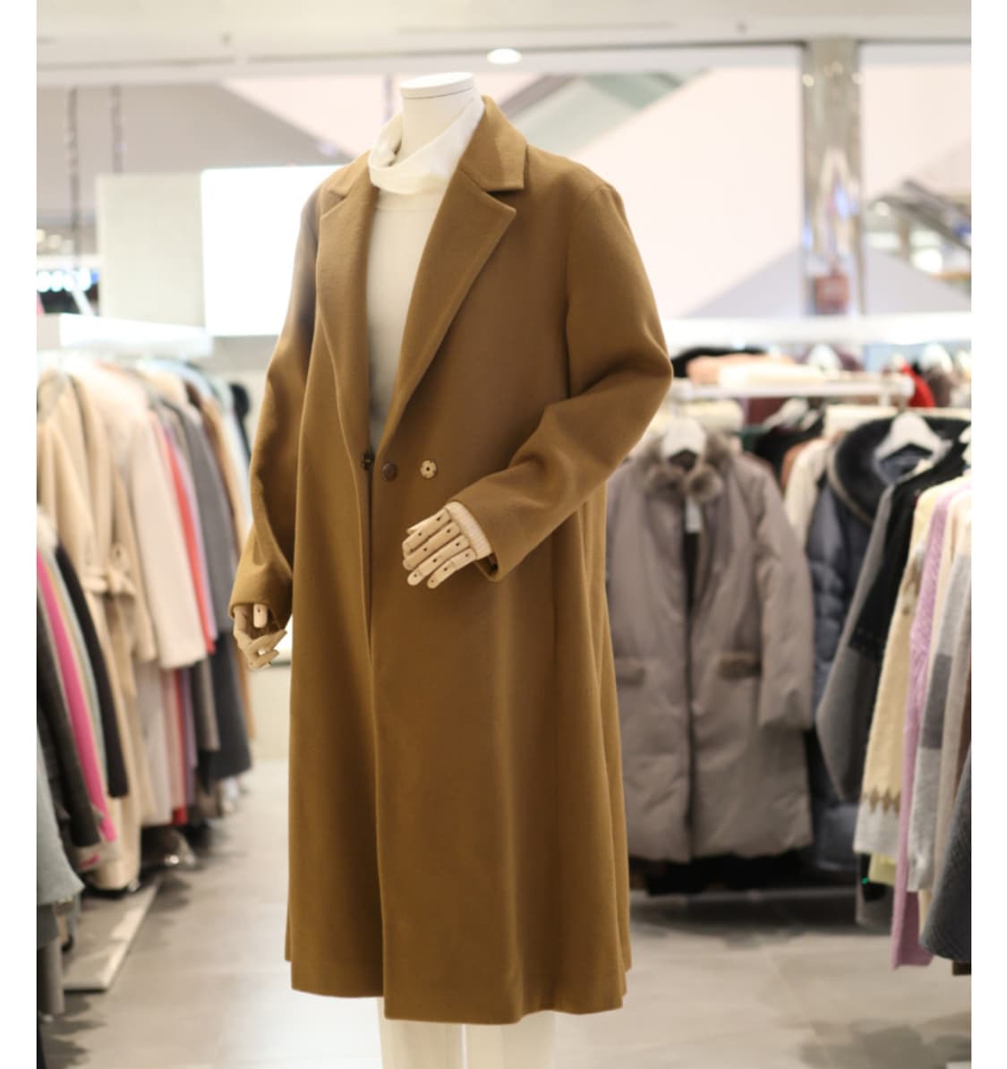 더아이잗(THE IZZAT) 울 캐시미어 플레어코트 55-66 새상품 상품이미지2
