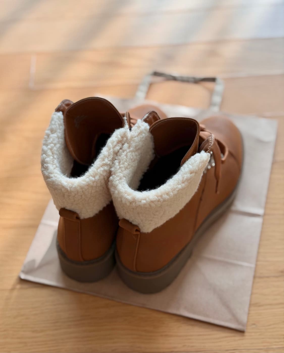 빈티지 브라운 털 부츠 상품이미지4