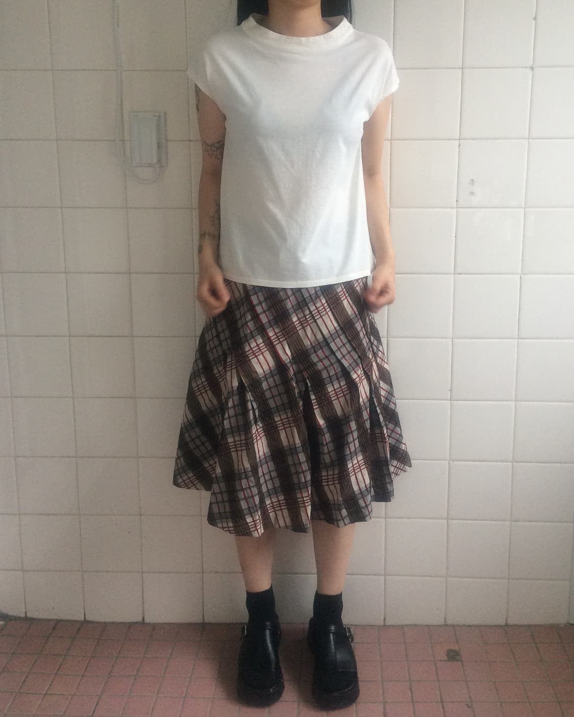 Hiroko Koshino pattern midi skirt 상품이미지5