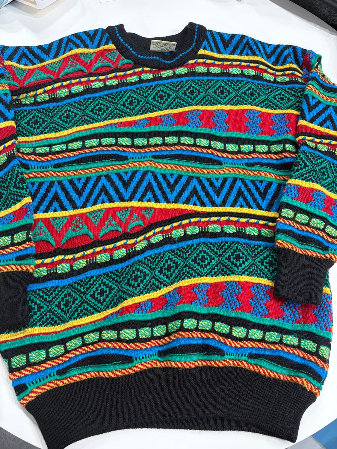 Wool 100% 3D 멀티컬러 vintage knit L 상품이미지1