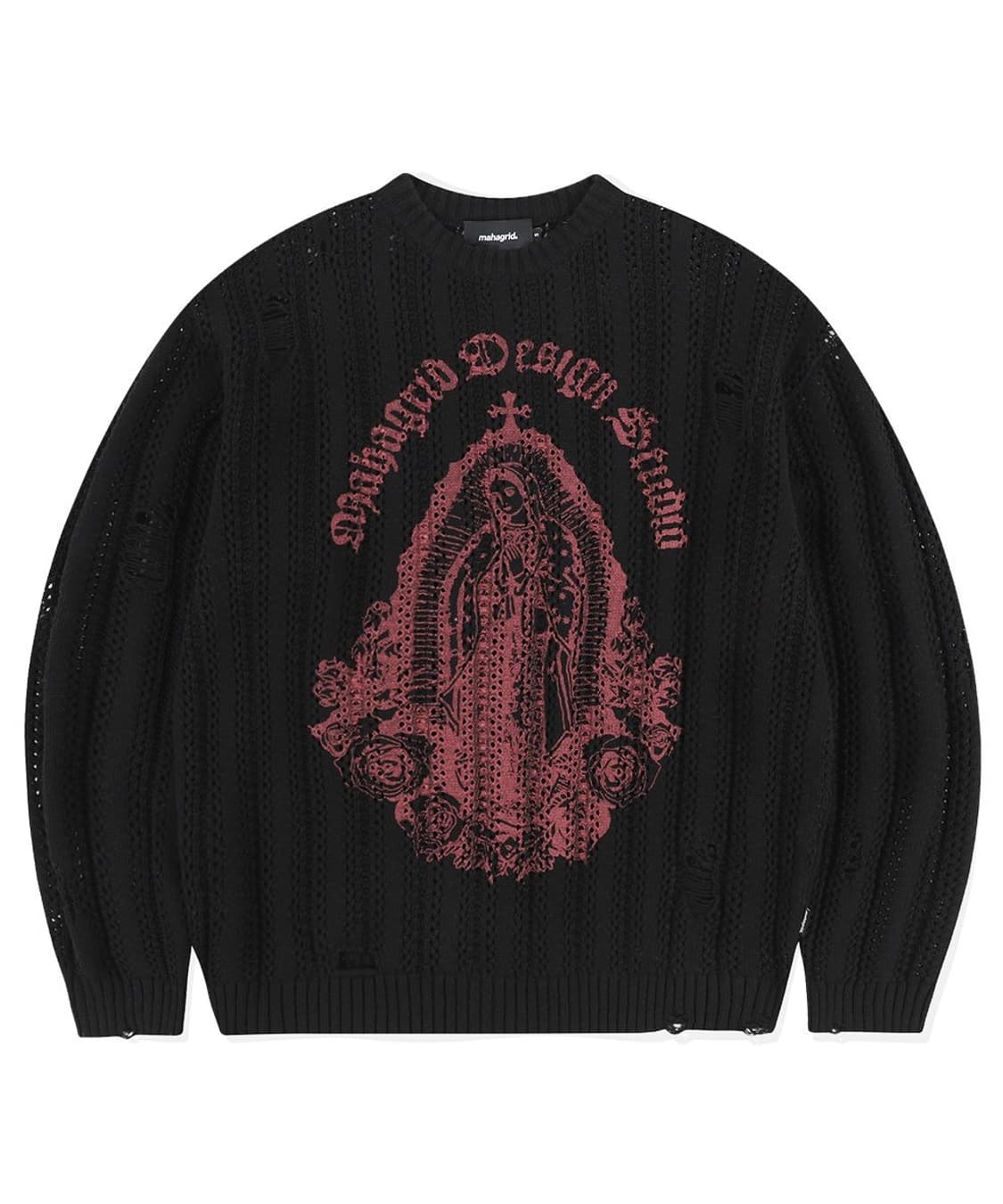 마하그리드 BLESSED MESH KNIT 니트 블랙 L 상품이미지1