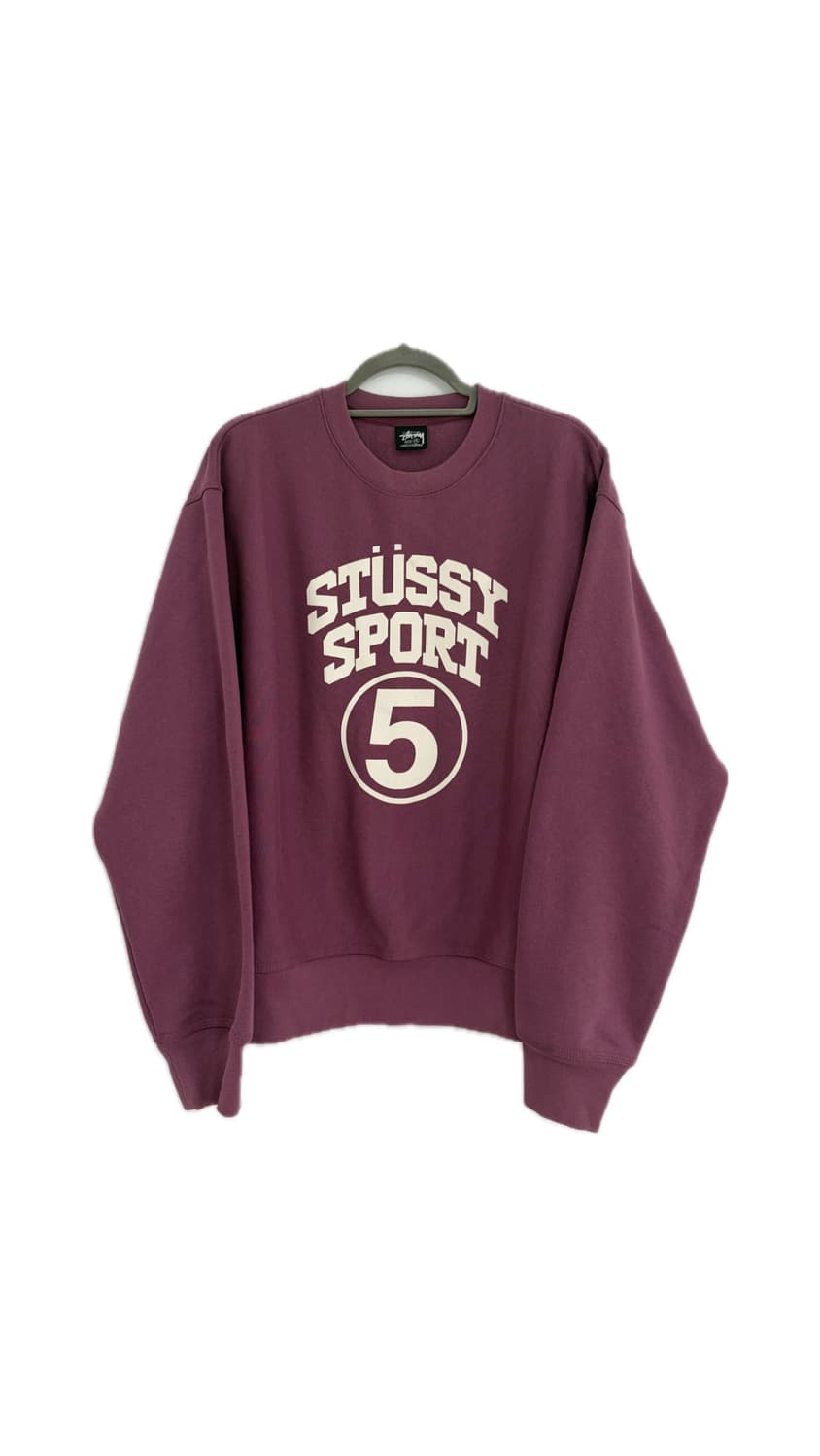 스투시5 스포츠 크루넥 베리 상품이미지1