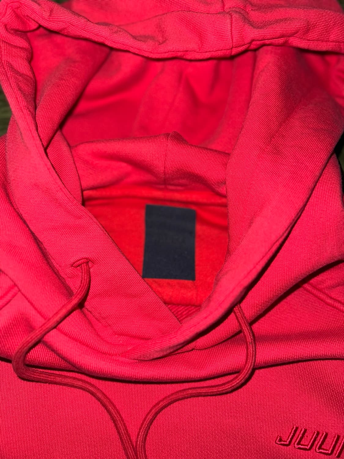 [S] 준지 오버사이즈 실루엣 사이드 지퍼 후디 레드 상품이미지4