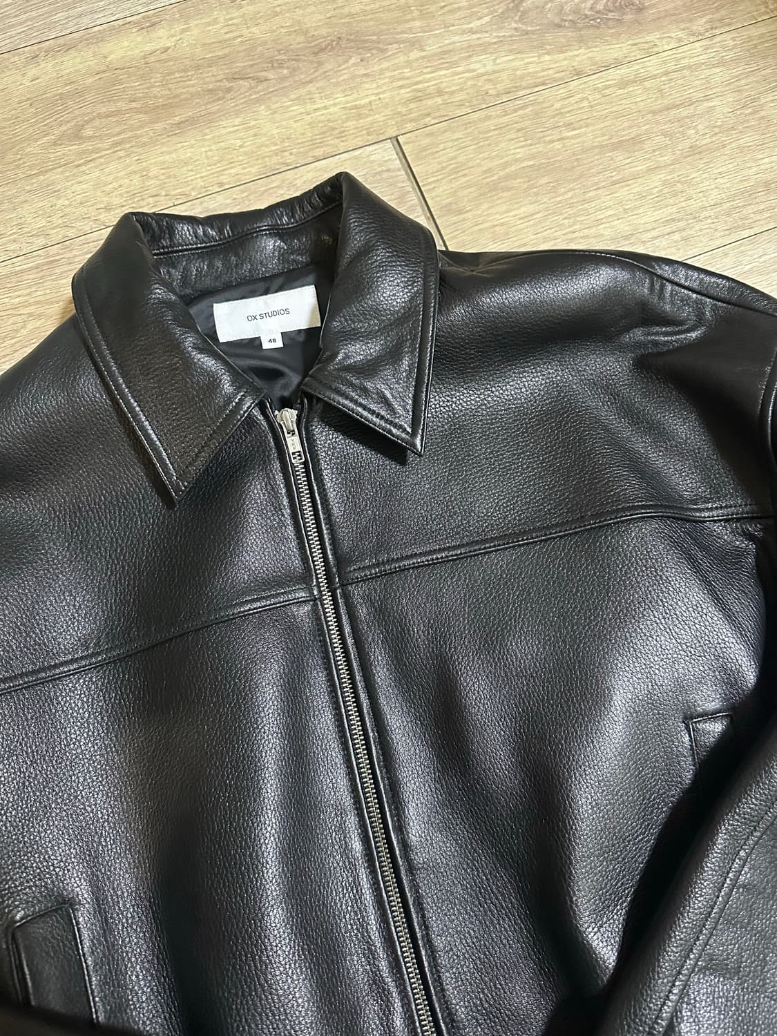 Ox스튜디오 램스킨 자죽자켓 상품이미지1