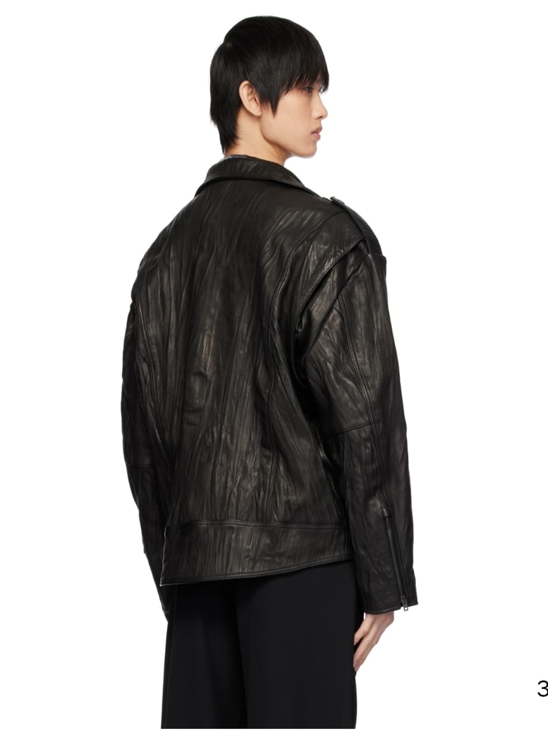 아크네 스튜디오 블랙 램스킨 가죽자켓 상품이미지6
