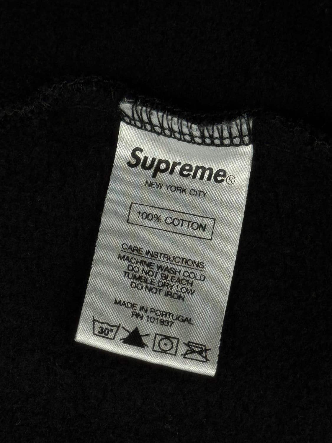 슈프림 체인스티치 후드 스웨트셔츠 블랙 상품이미지7