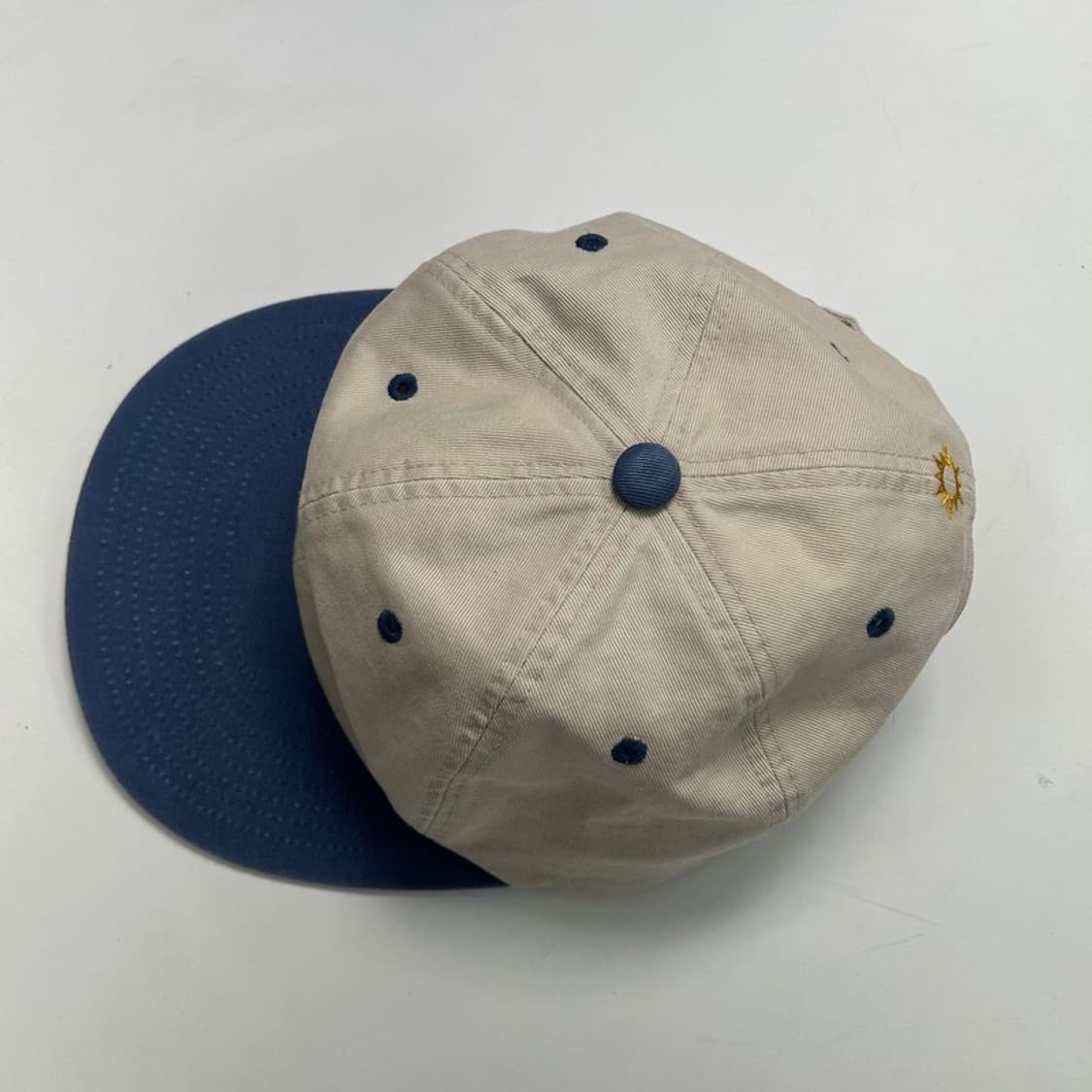 헬로 선라이즈  투 톤 워시드 OG 로고 6패널 캡 베이지&빈티지블루 상품이미지3
