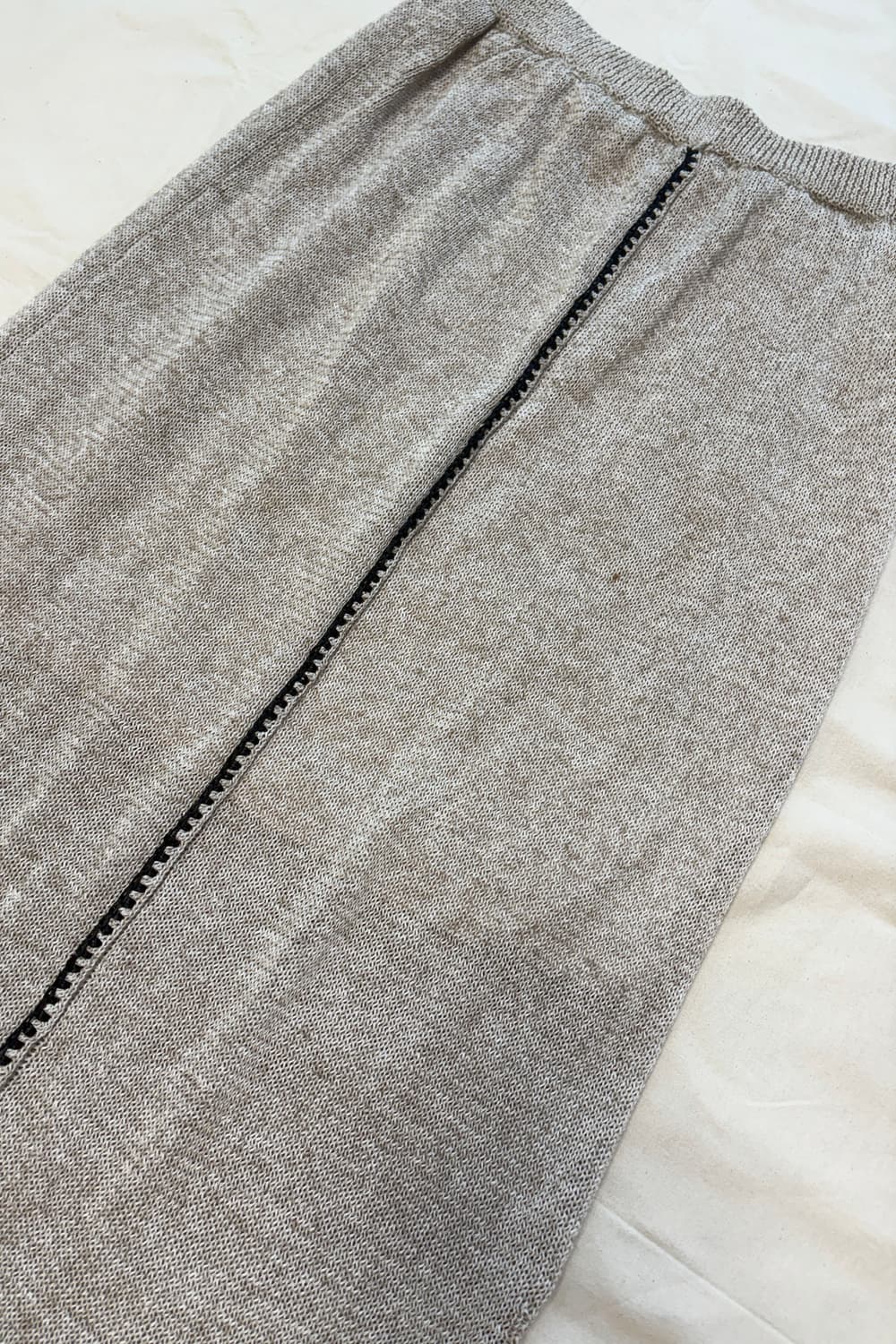 Fringe Hem Knit Midi Skirt 상품이미지6