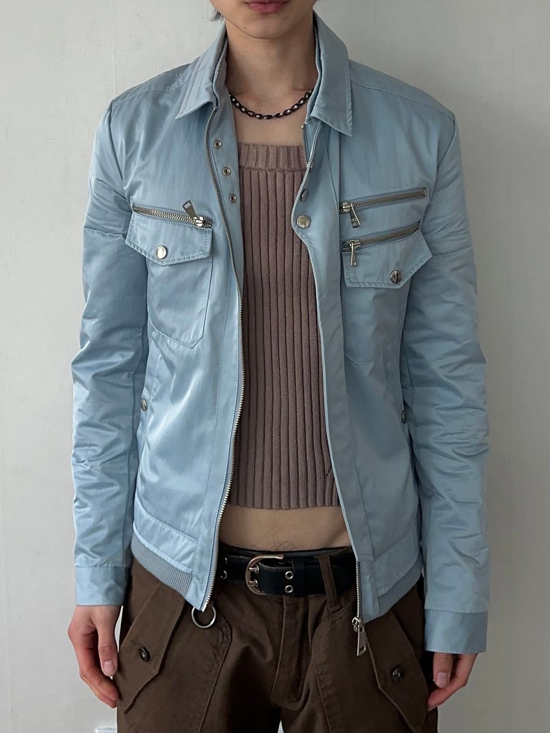 Gatsby Collection 글로시 바이커 자켓 상품이미지4