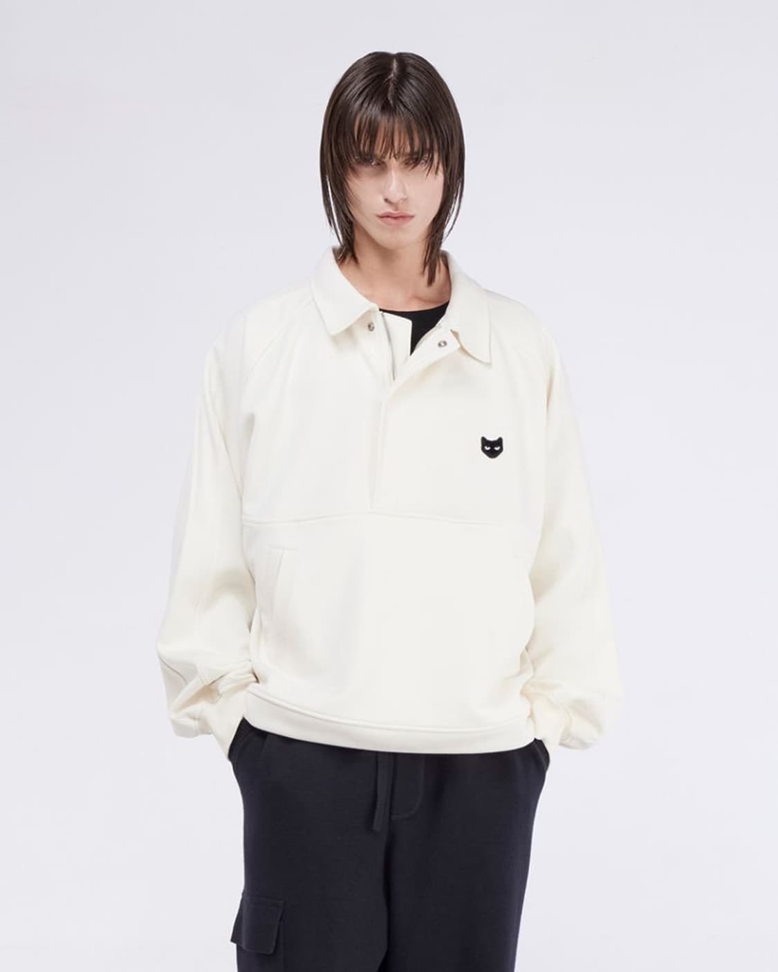 지제로 송지오 라글란 팬서 튜닉 크림 하프집업 맨투맨 M 상품이미지1