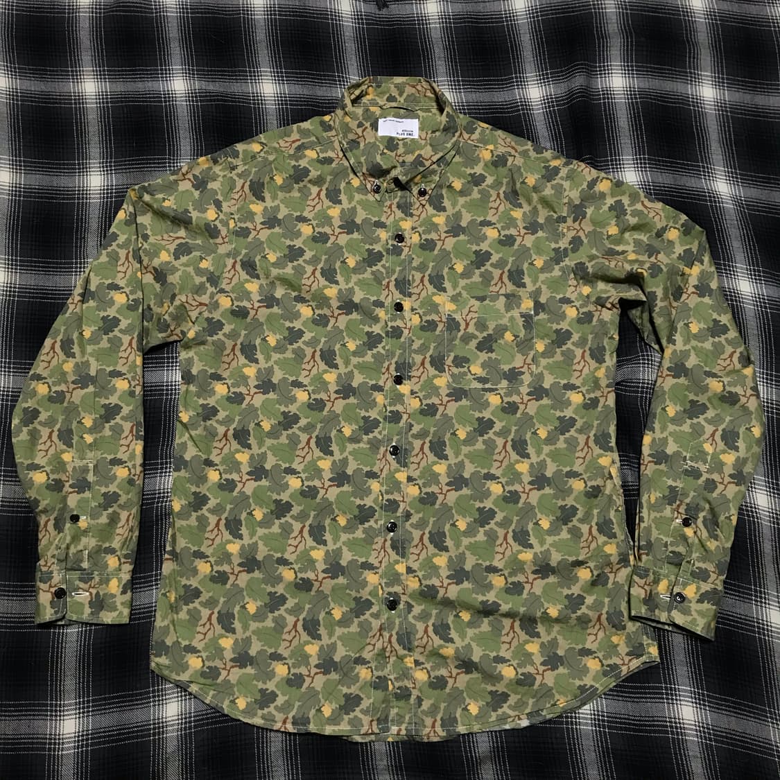 재팬 밀리터리 덕 헌터카모 트리 버튼다운 셔츠 상품이미지1