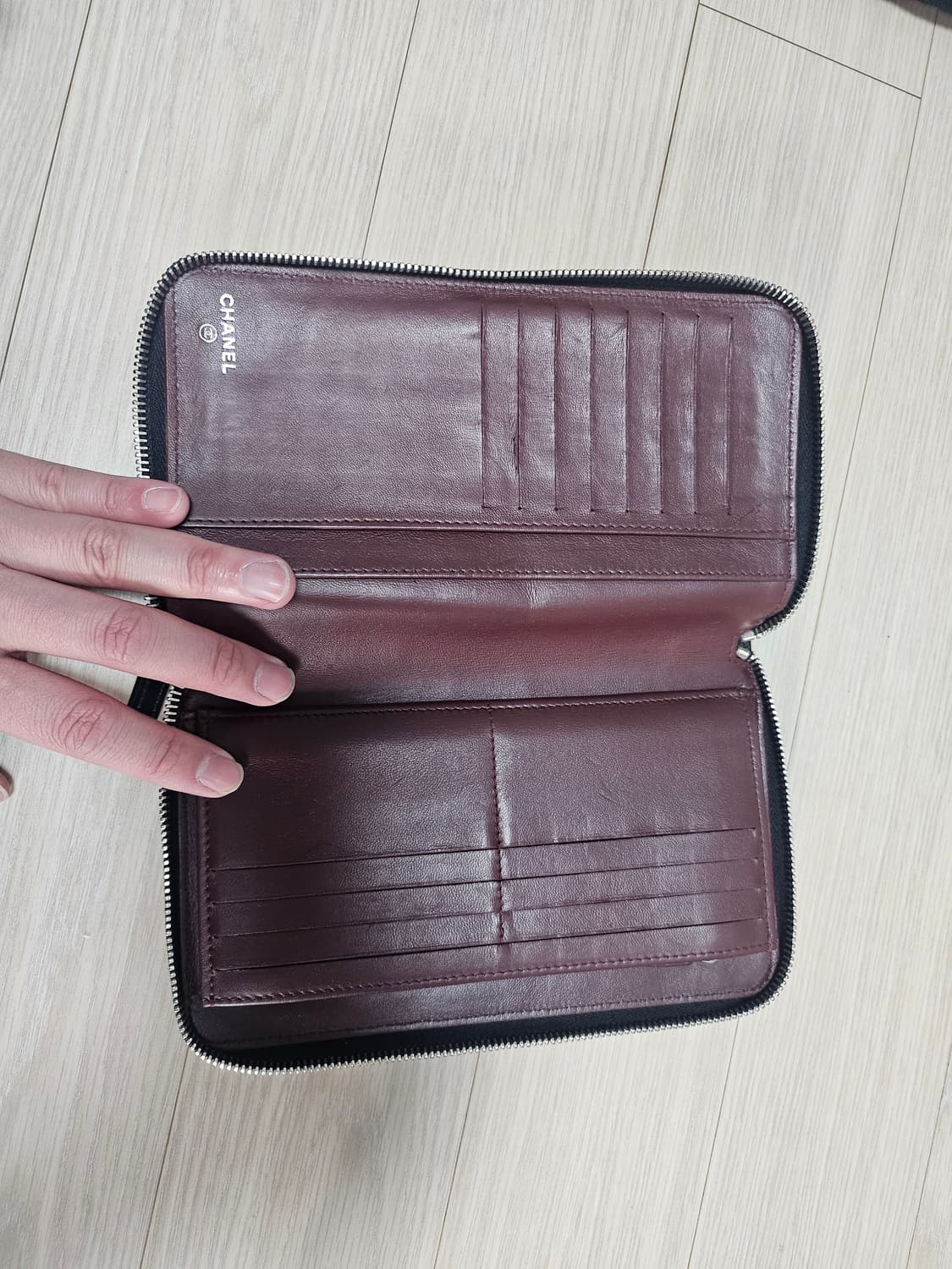 샤넬 램스킨 집업 파우치 장지갑 상품이미지8