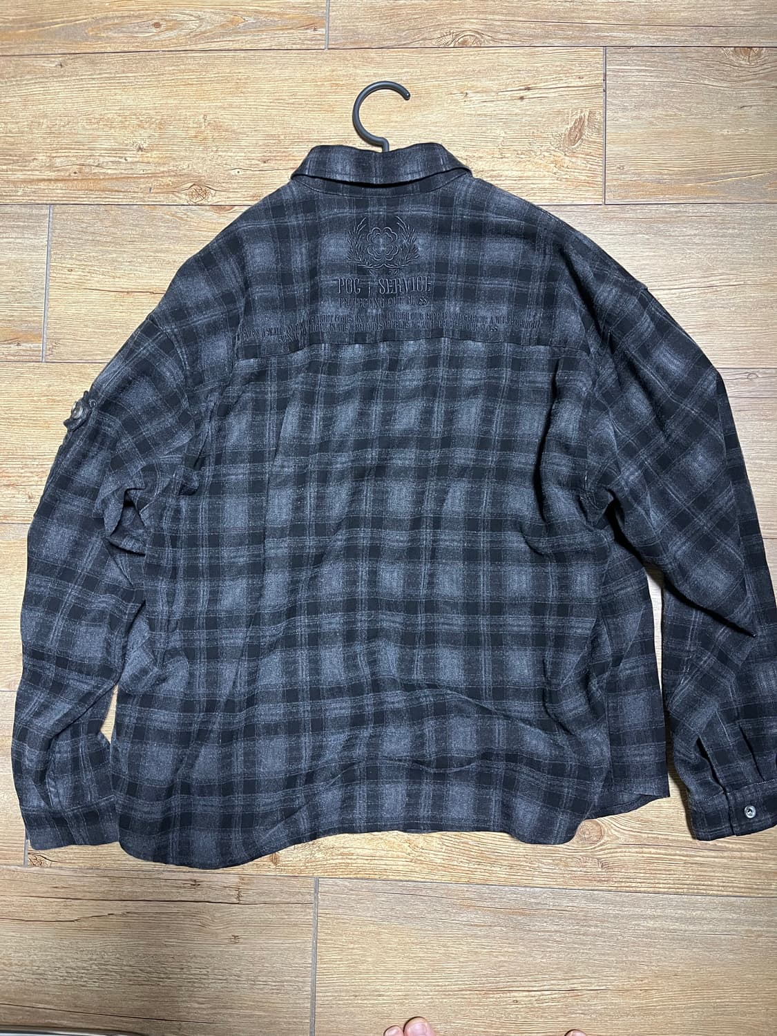 포그서비스 pog service ma-1 체크 셔츠 다이드차콜 2사이즈 상품이미지1
