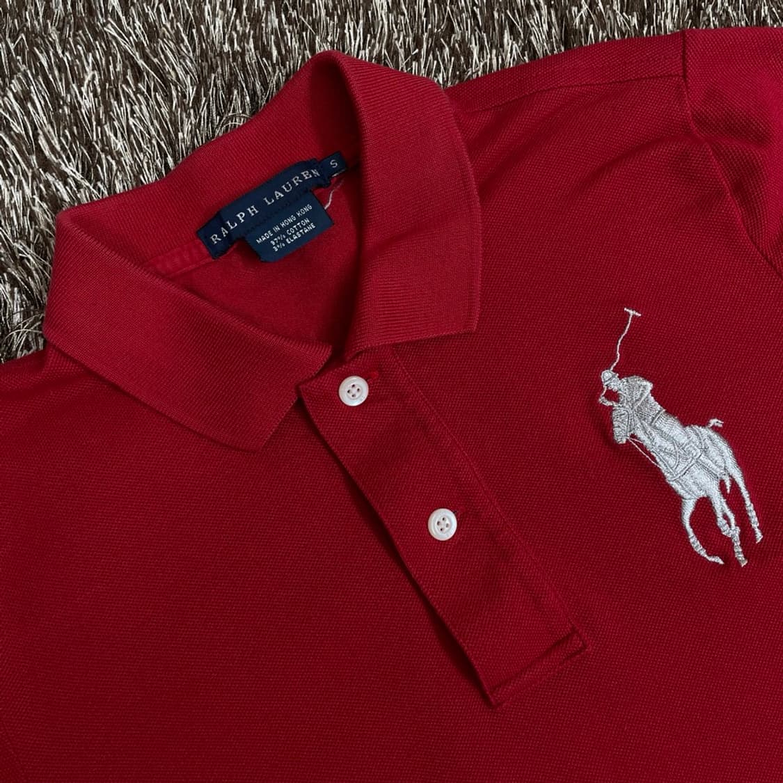 랄프 로렌 Ralph Lauren 레드 빅포니 반팔 카라티 S 상품이미지2