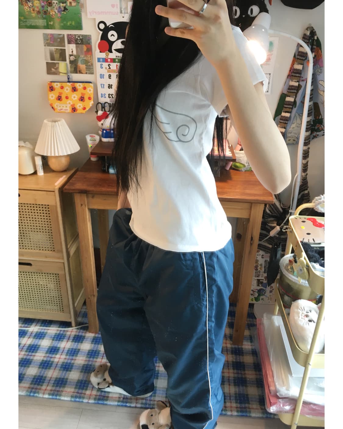 vintage wind pants deep blue 상품이미지3