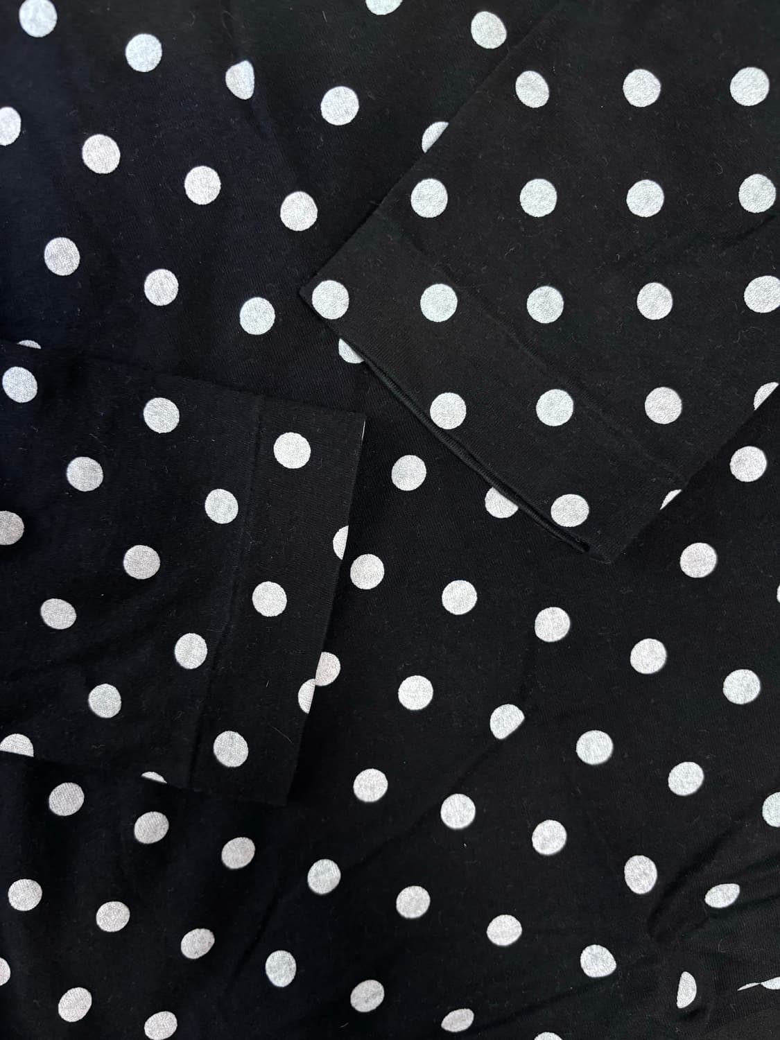 플레이 꼼데가르송 폴카 닷 레드 하트 도트 롱슬리브 티셔츠 블랙 S 상품이미지4