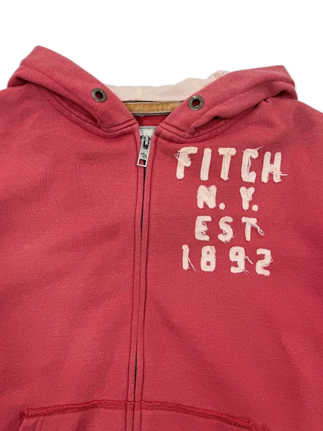 빈티지 아베크롬비 레드 패치 후드 집업 상품이미지4