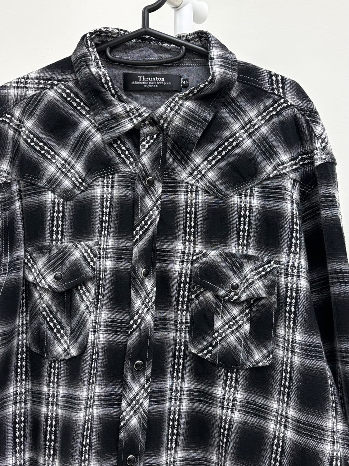 빈티지 펑크 락시크 체크 셔츠 상품이미지7