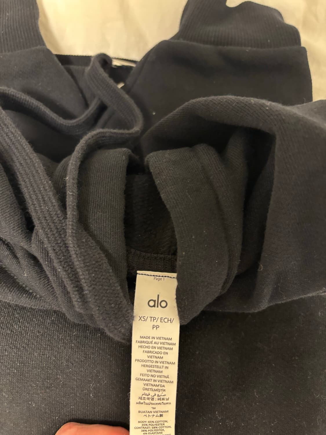 알로요가 후드티 블랙  상품이미지2