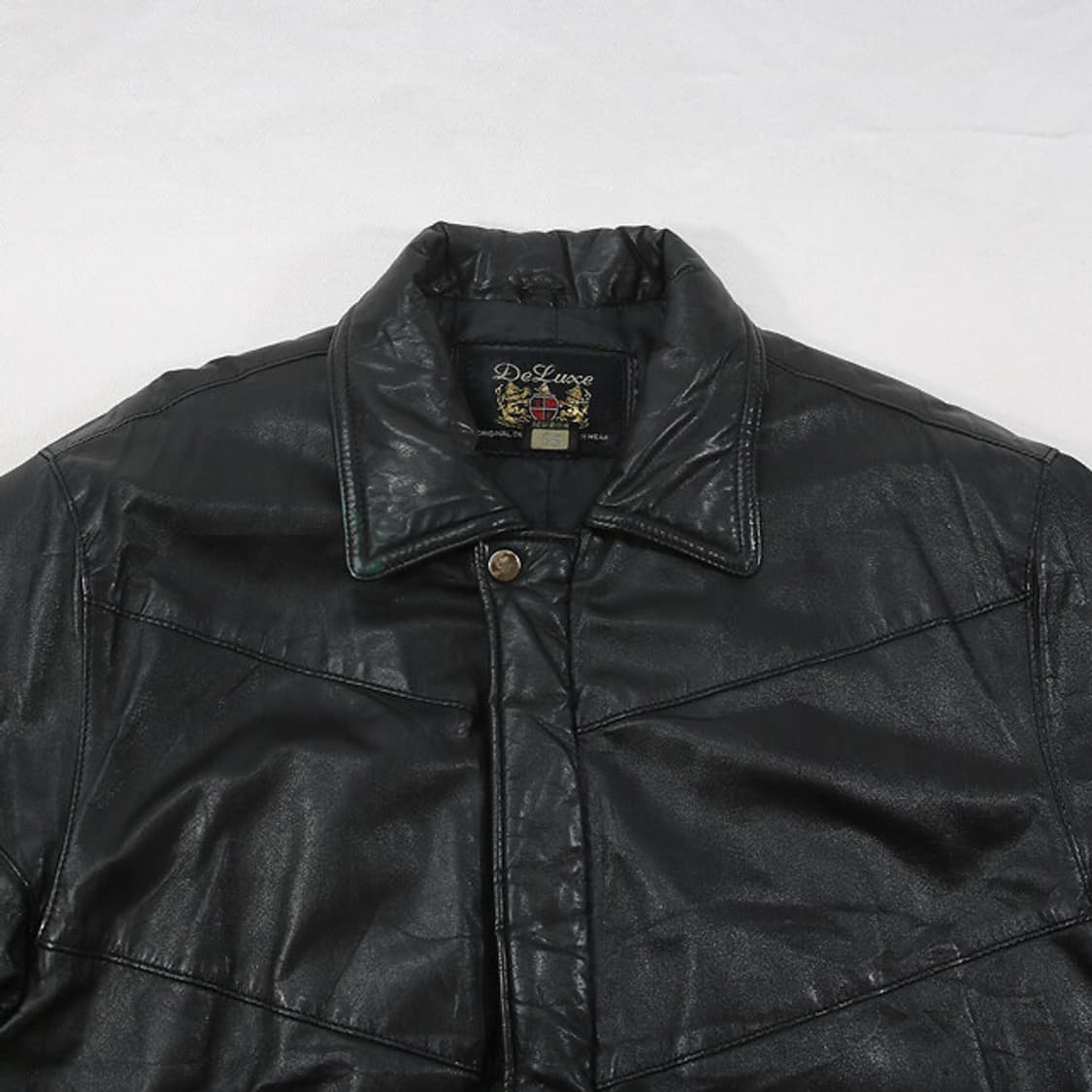 (착용컷) De Luxe 소가죽 패딩 점퍼 (남 L) 상품이미지4