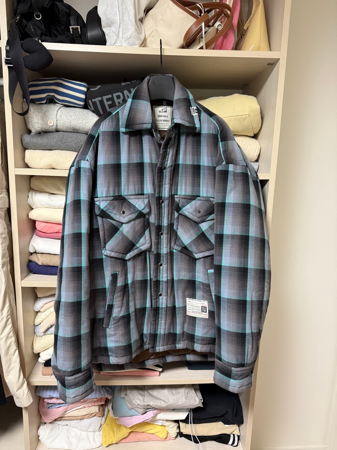 메종미하라 야스히로 패딩셔츠 상품이미지1