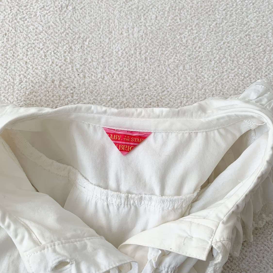 베이비더스타샤인 화이트 레이스 블라우스 상품이미지3