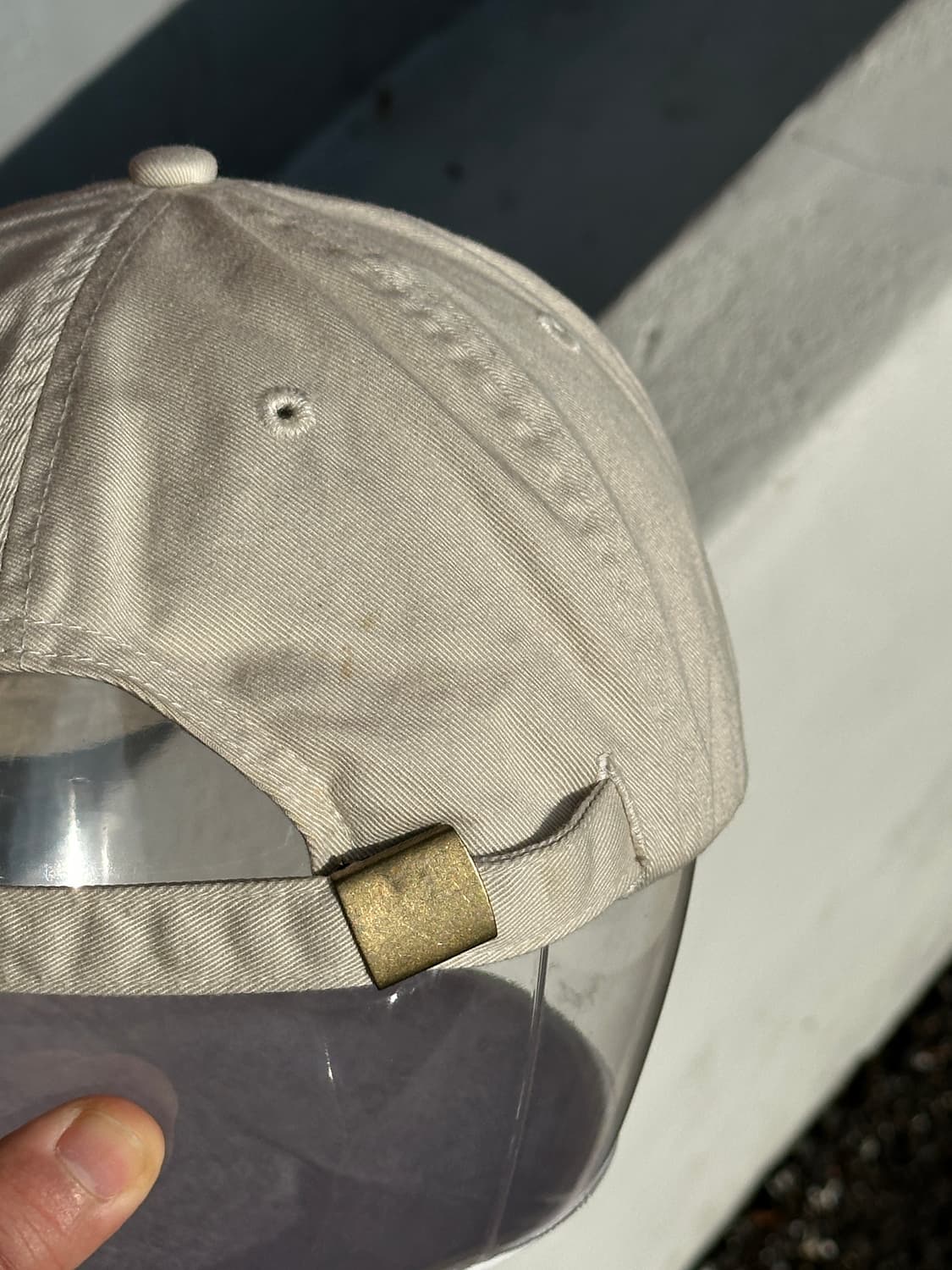 [M] 디즈니랜드 미키마우스 로고 베이지 볼캡 모자 상품이미지5