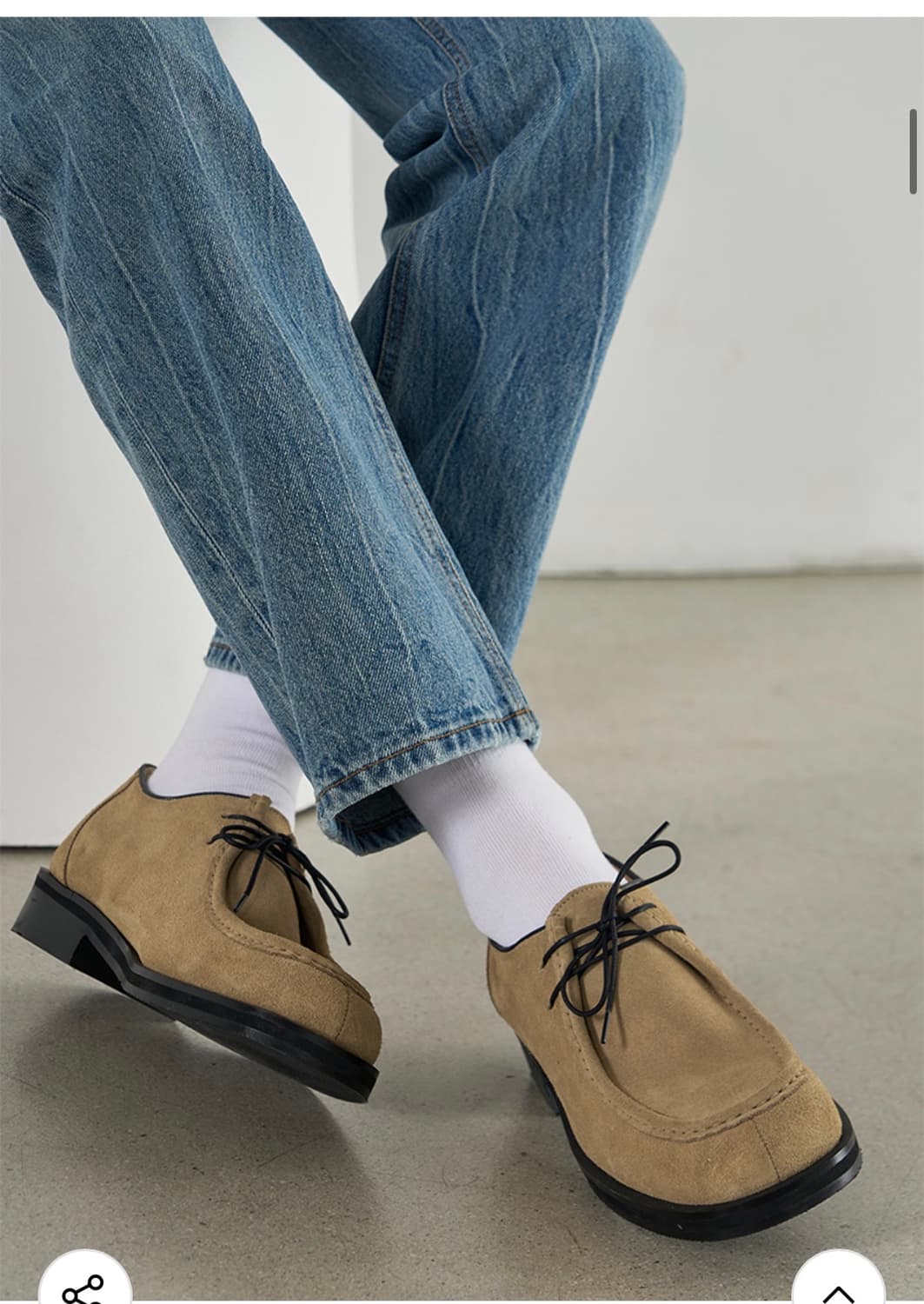 (새상품)(280) 드로우핏 스웨이드 왈라비 모크 슈즈 [BEIGE] 상품이미지4