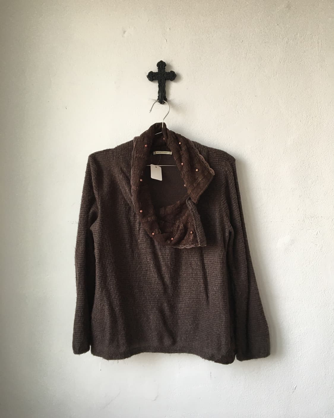 Axes femme lace neck line point knitted  상품이미지2