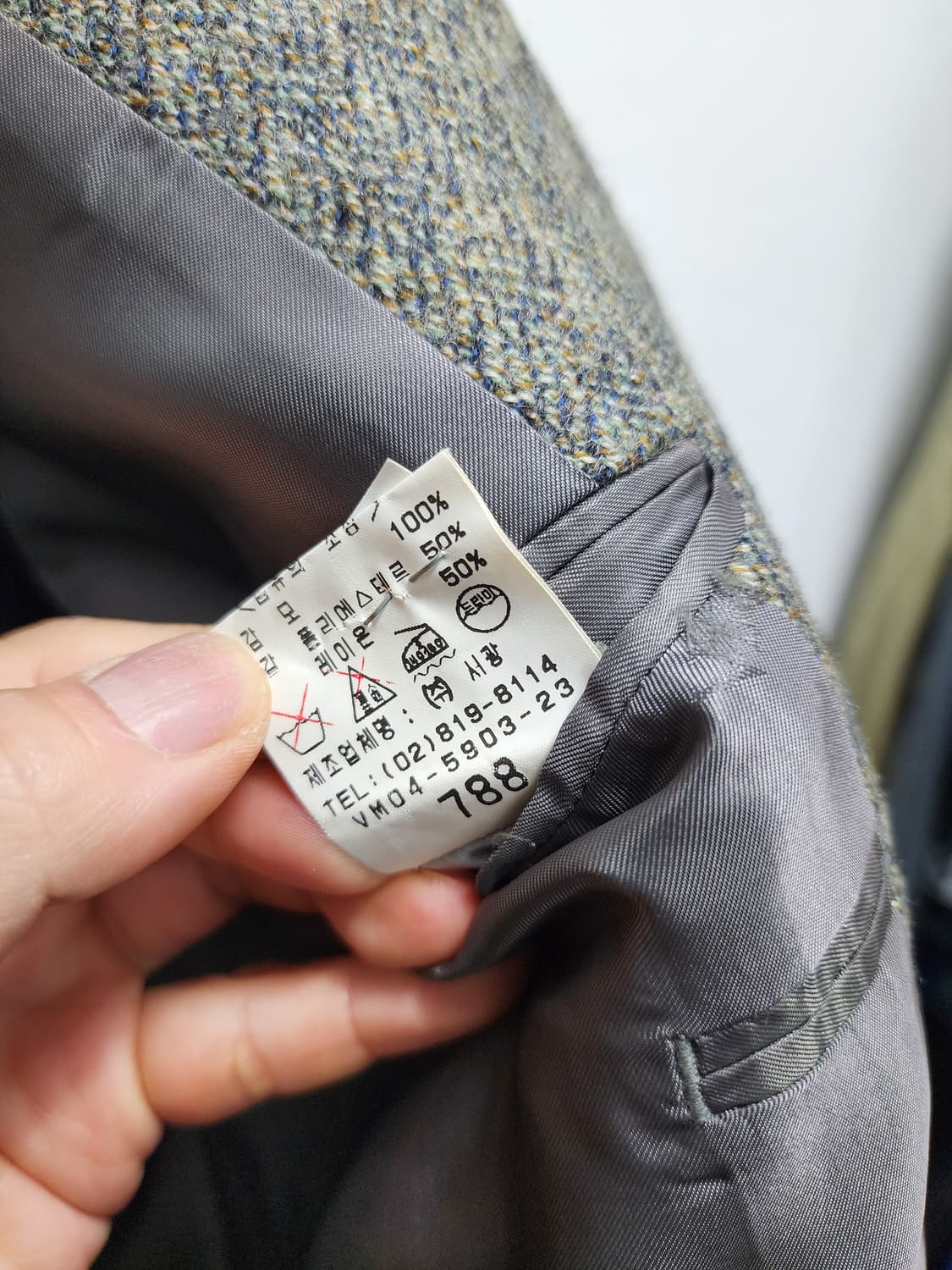 90s VOSLENZA 오버핏 더블브레스티드 블레이저 상품이미지6