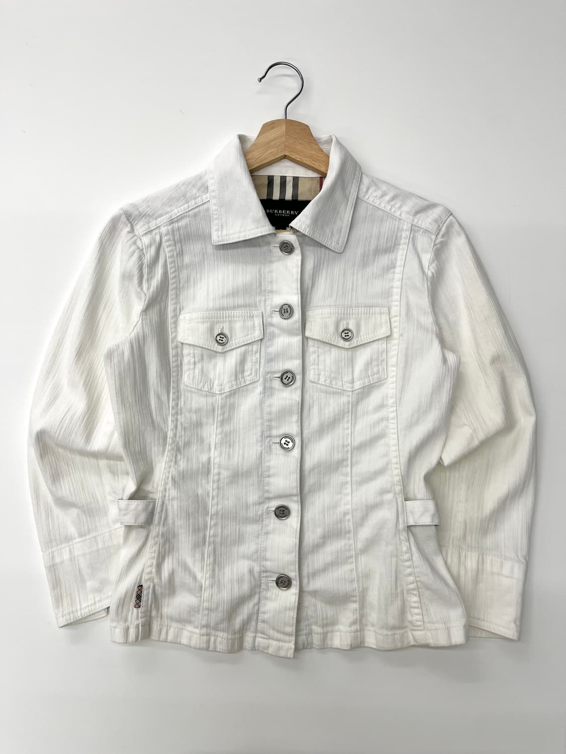 Burberry 버버리 화이트 크롭 코튼 자켓 상품이미지3