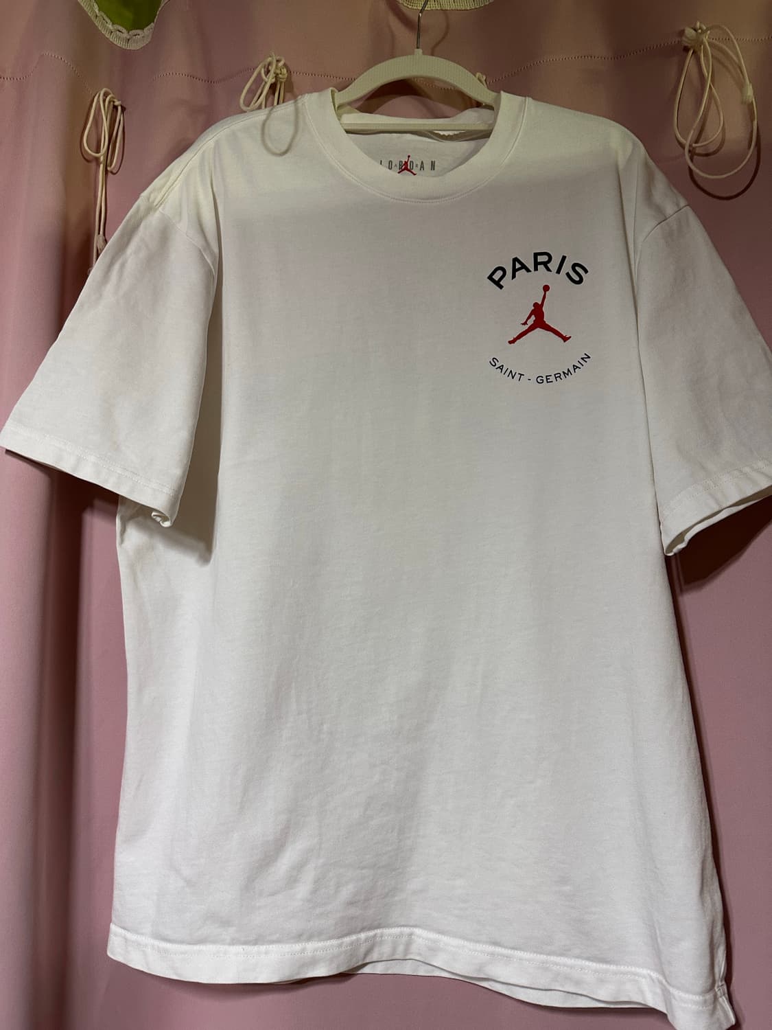 조던 파리 생제르망 반팔 티셔츠 화이트 라지사이즈 반팔 상품이미지3
