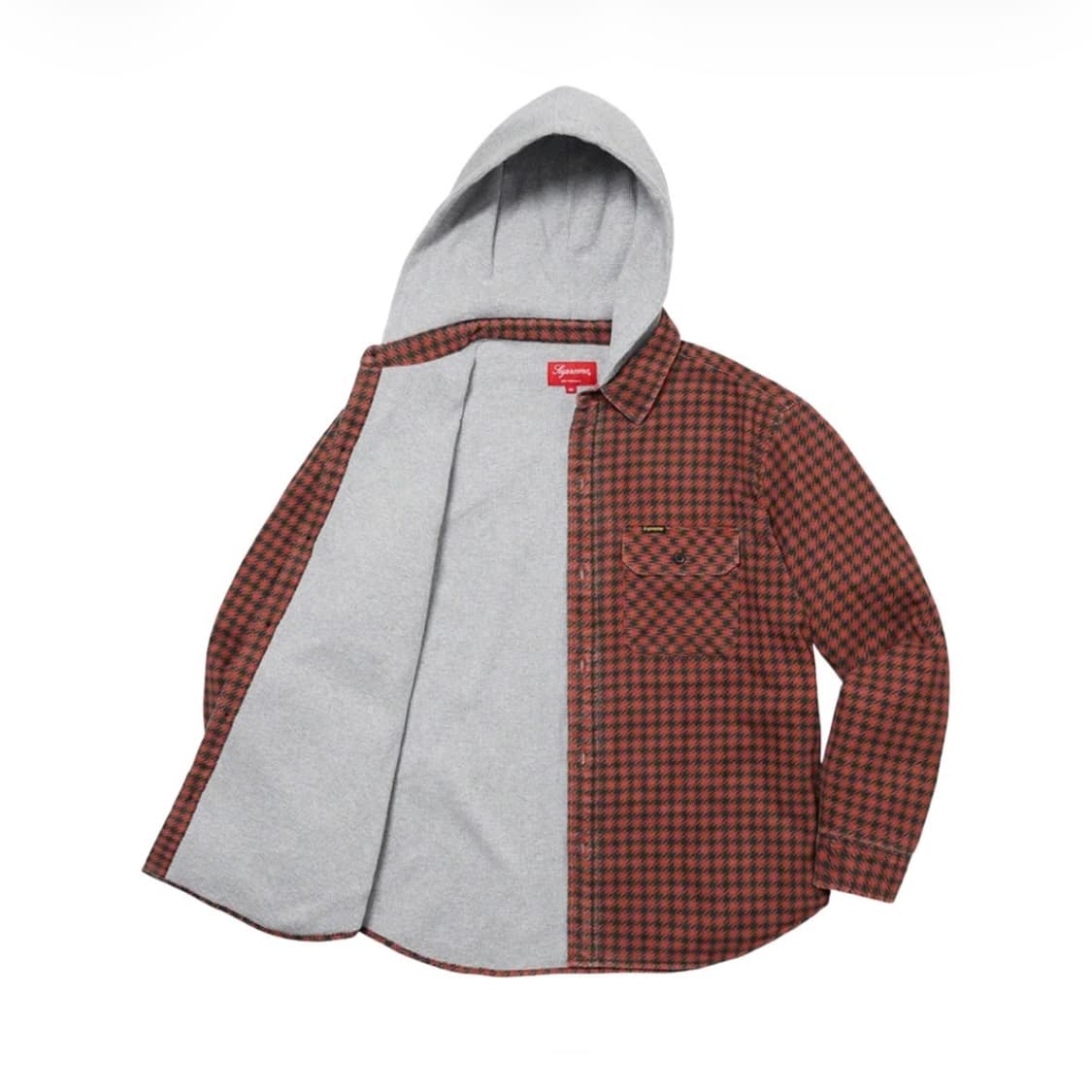 슈프림 22FW 하운드투스 플란넬 후드 셔츠 (L) 상품이미지2