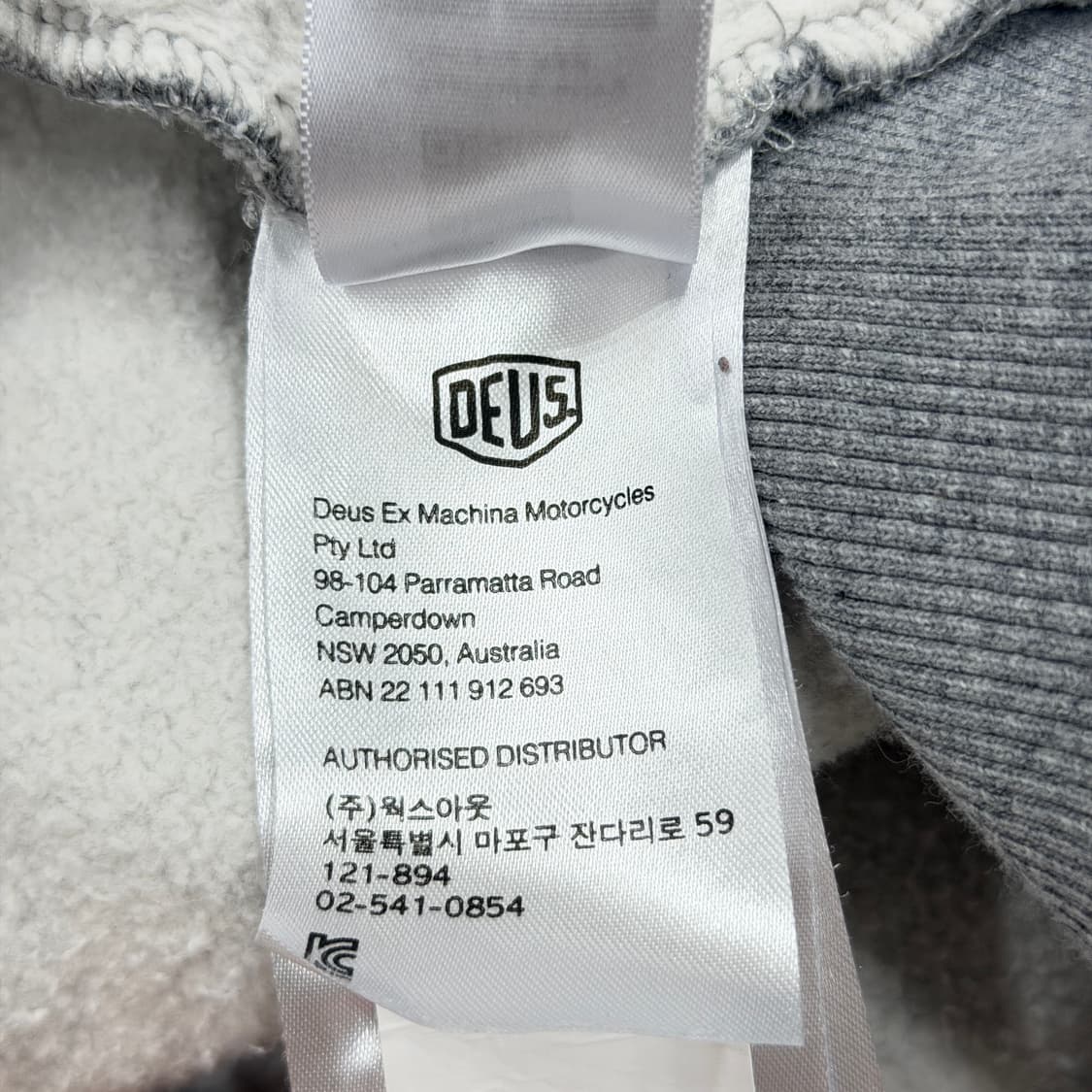 데우스 엑스 마키나 스웻 기모 후드티 그레이 M 상품이미지4