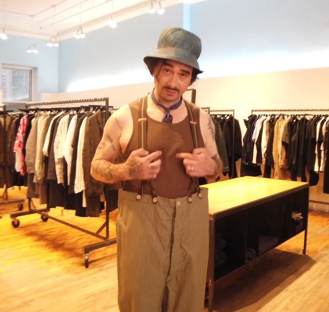 폴 하든 서스펜더 팬츠 L 상품이미지6