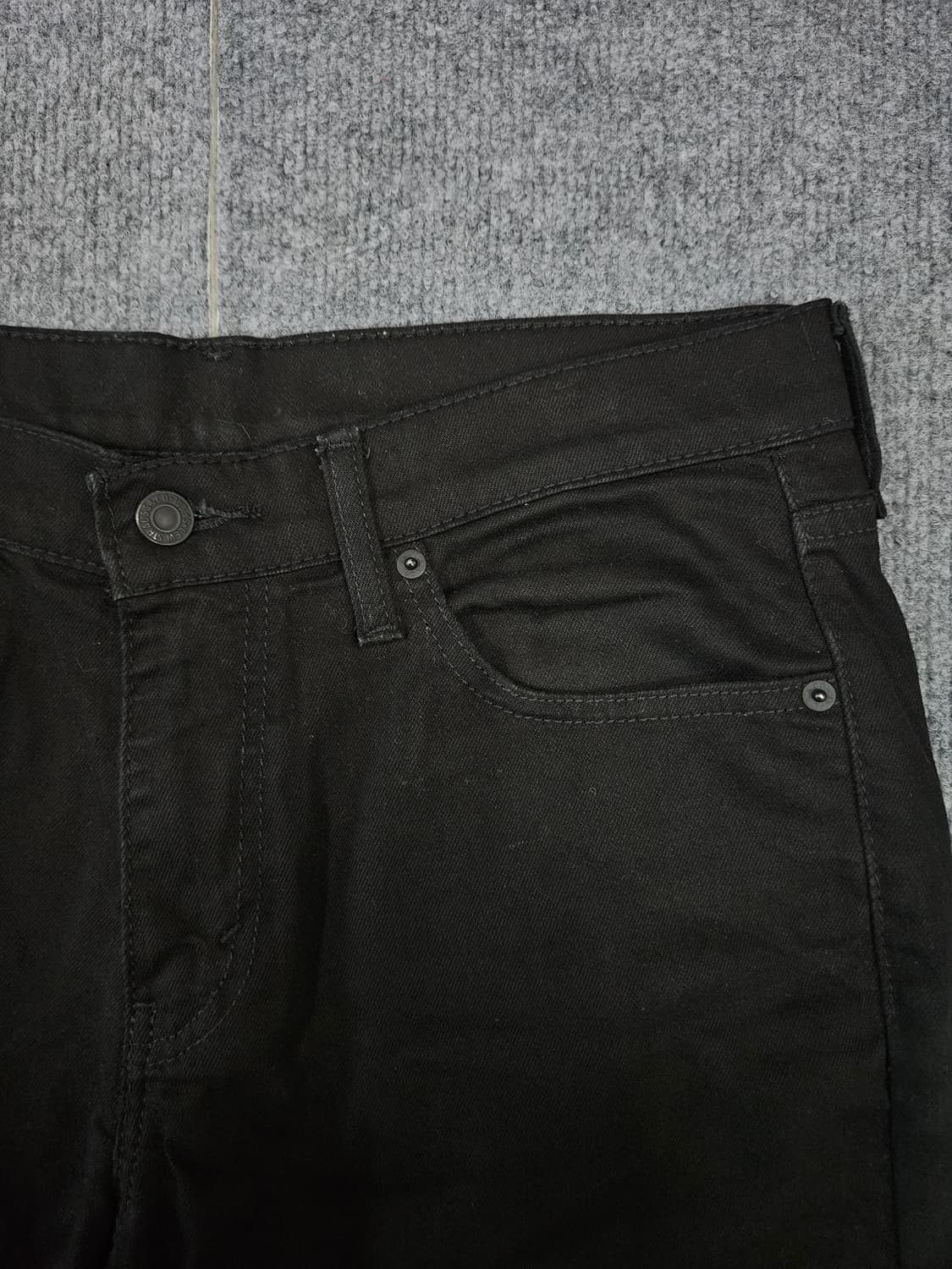 리바이스 511 W32 레드탭 하프 데님 블랙 팬츠 상품이미지2