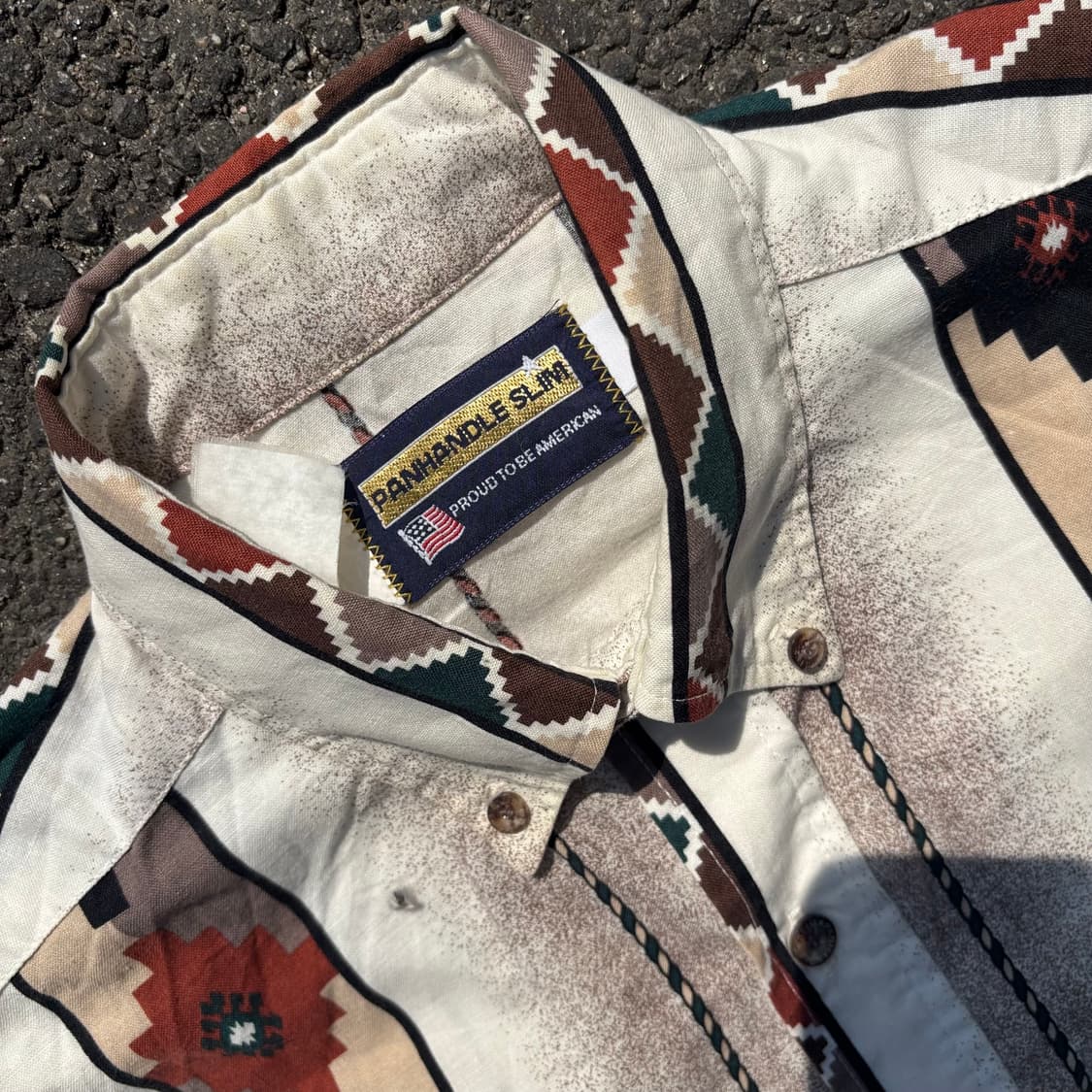 빈티지 팬핸들 슬림 웨스턴 셔츠 상품이미지3