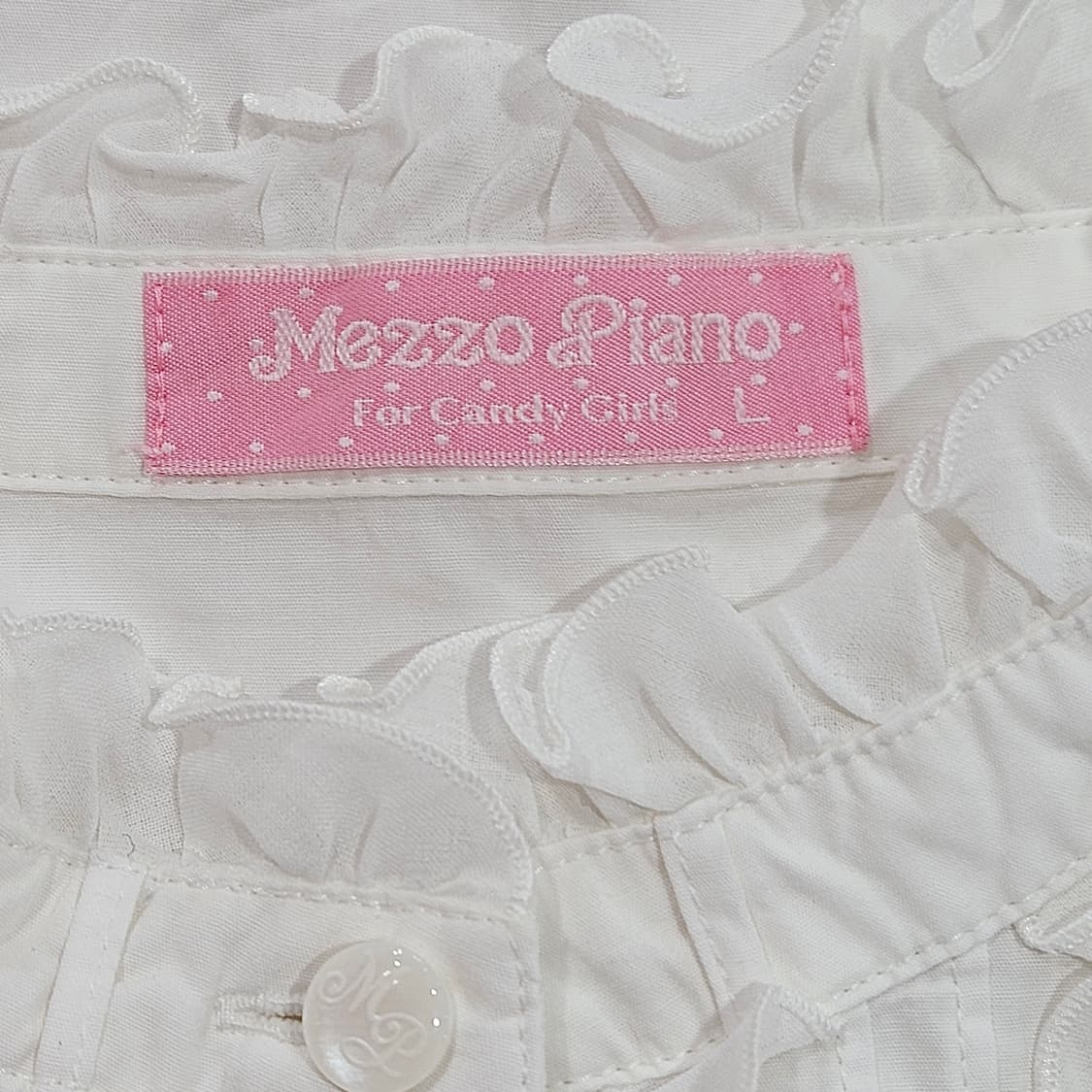 Mezzo Piano 프릴 블라우스 화이트 상품이미지9