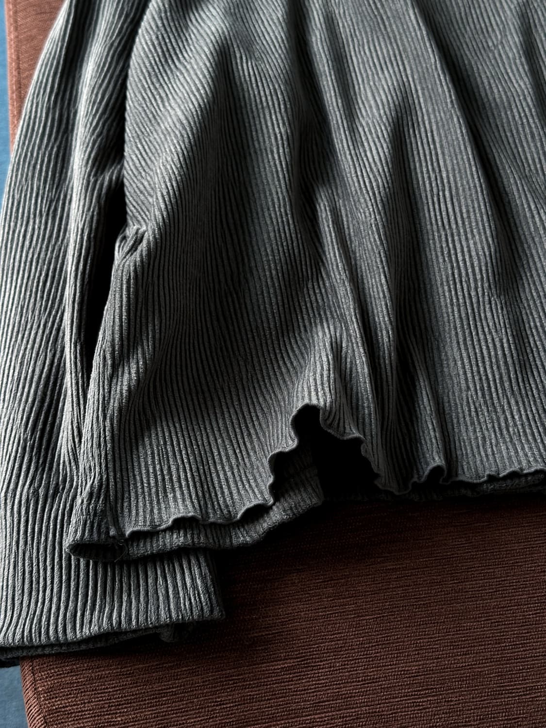 Irregular rib design wide cardigan jacke 상품이미지5