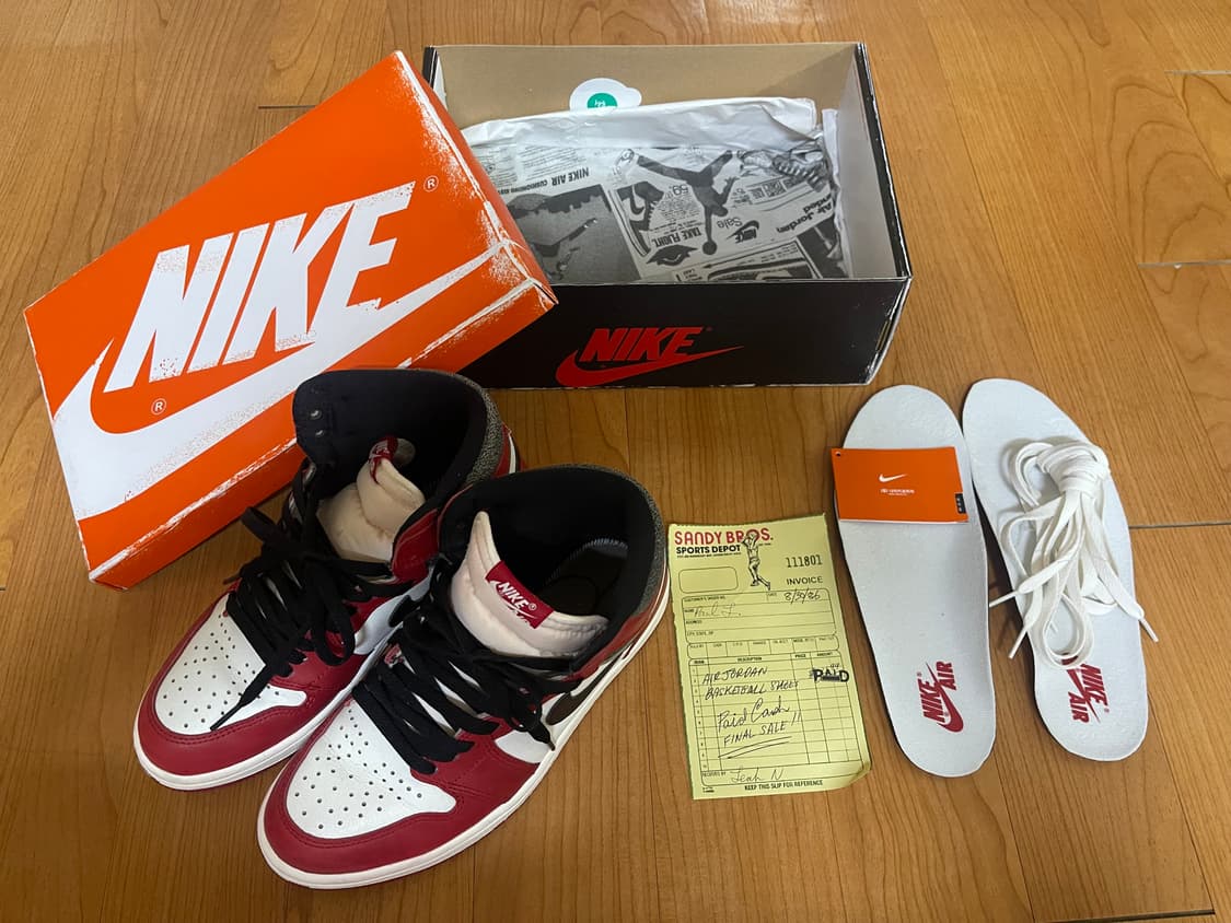 조던 1 시카고 레트로 하이 로스트앤 파운드 상품이미지9