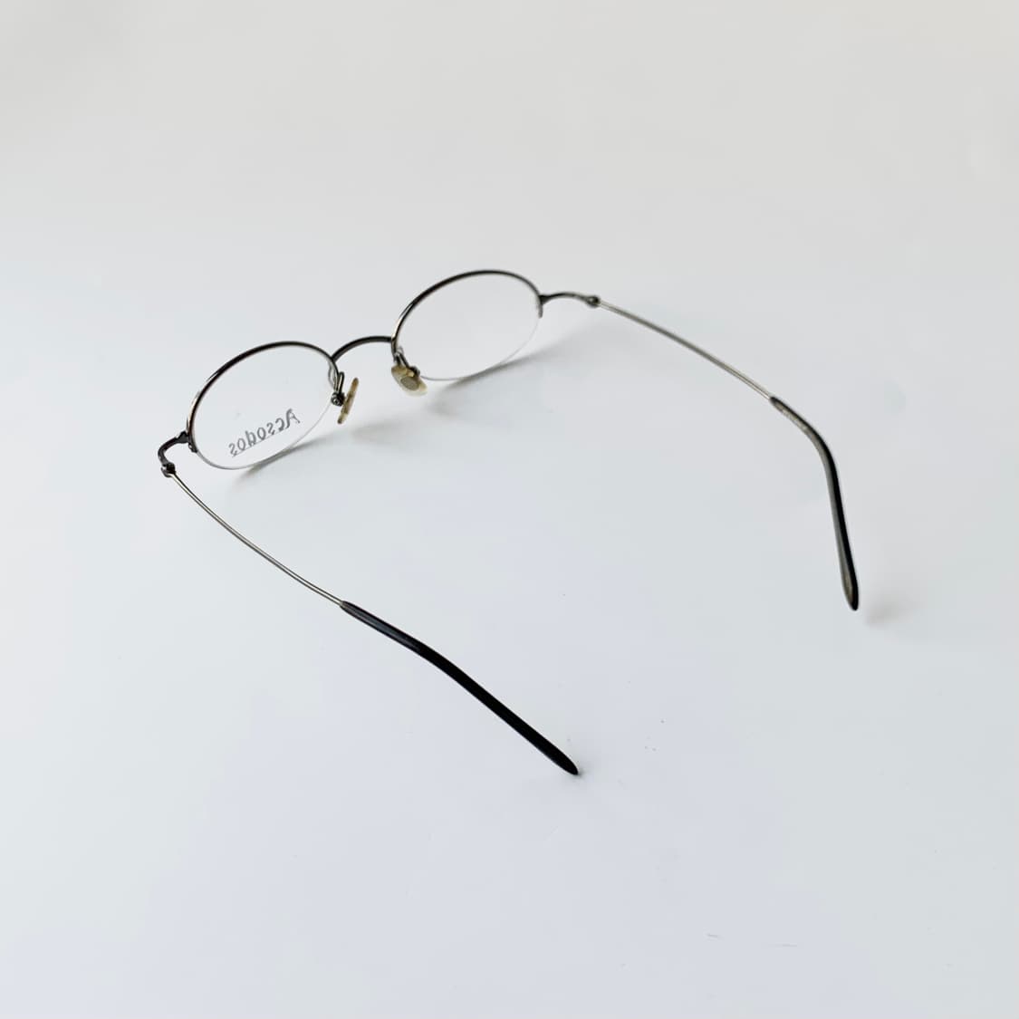 754 데드스탁 메탈 반무테 오벌 슬림 클래식 빈티지안경 상품이미지5